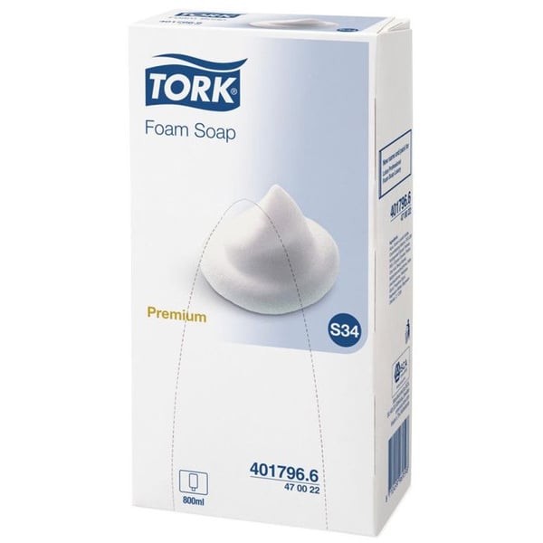 Skumtvål - TORK - Premium - 800 ml - System S34 - Hypoallergen