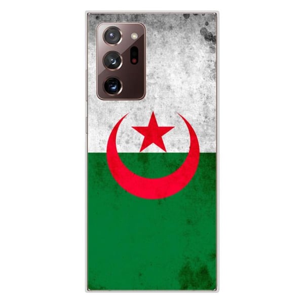 1001Coques - Silikonfodral kompatibelt med Samsung Galaxy Note 20 Ultra - Mönster med Algeriets flagga - Originaldesign tryckt i Frankrike