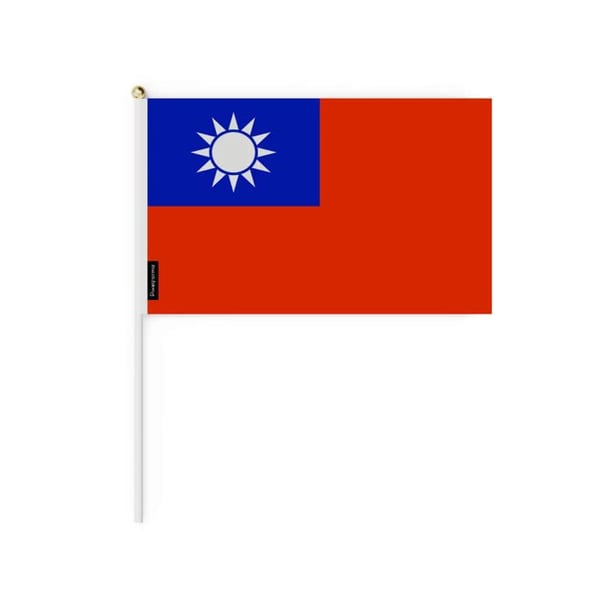 Miniflagga Taiwan - Flerfärgad - 30 x 45 cm - 50 stycken - Polyester - Lätt och hållbar