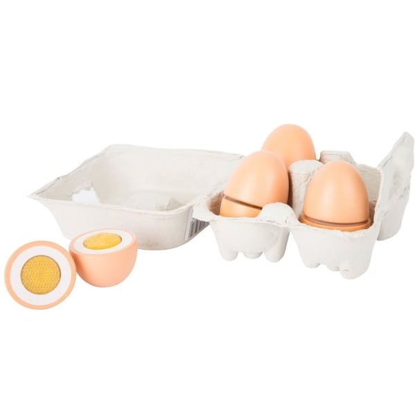 Puiset munat - Keittiövälineet - Beige - 4 kappaletta - Korkea leikillinen arvo - Kartonkirasia