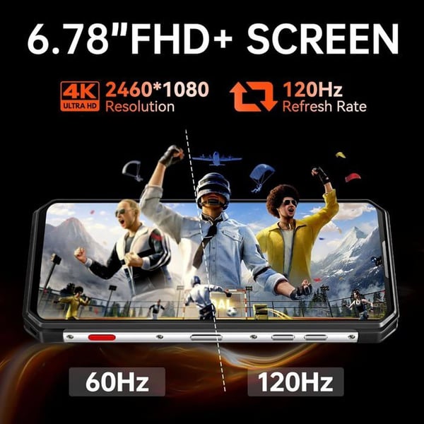 OUKITEL WP21 Telefon Bärbar Oförstörbar 17Go+256Go 6.78" FHD+ 120Hz 9800mAh/66W - 64MP+20MP Robust Smartphone GPS/NFC/OTG