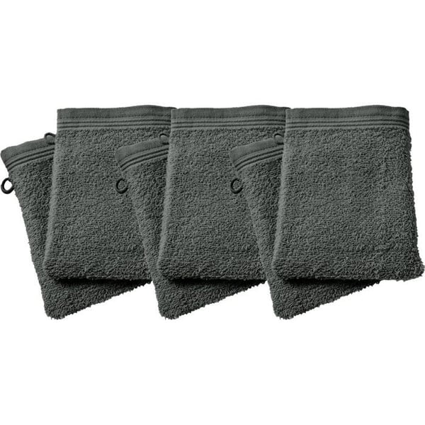 Set med 6 "Spa" frottétvättlappar 15 x 21 cm / 400 gr/m² - "Spa" skiffer