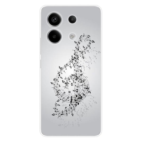 Tryckt silikonfodral kompatibelt med Xiaomi Redmi Note 13 Pro 5G Waltz of notes