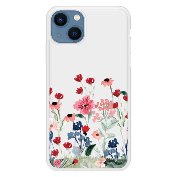 Siliconhölje med förstärkt tryck som är kompatibelt med Apple iPhone 13 Våren i blommor