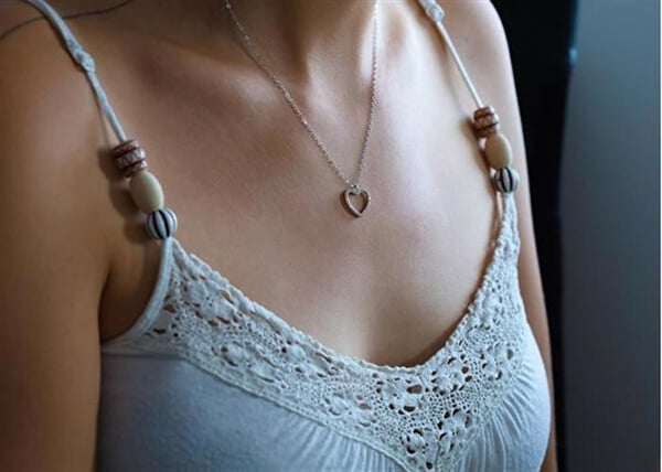 Halsband - BENETO - AGS886/47 - Sterling silver - Hjärtpärla - Kubiska zirkoner