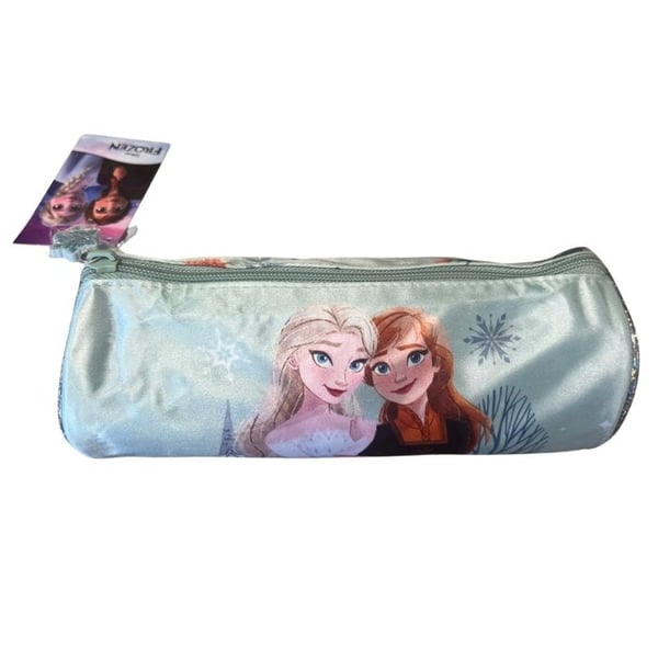 Barnfodral Frost Princess Cylindrisk Form 23cm Stor Kapacitet Blå Idealisk för Skolan och Kontoret