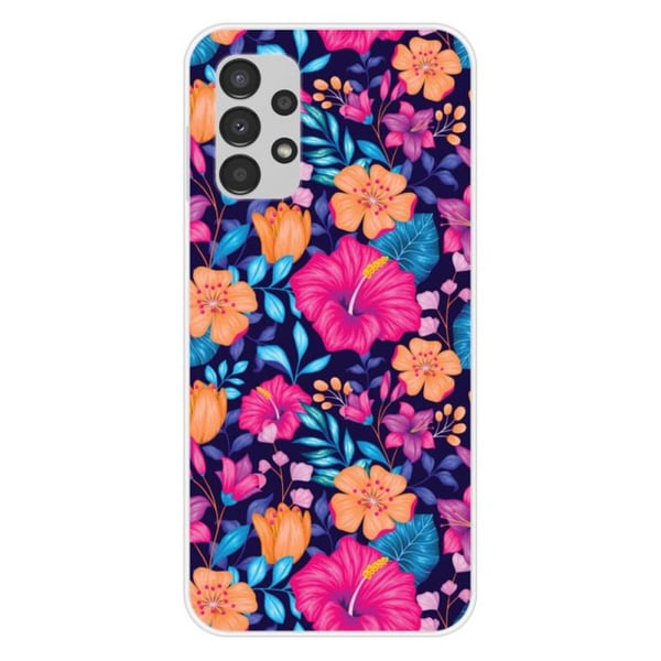 Silicone-fodral - Kompatibel med Samsung Galaxy A13 4G - design med exotiska blommor
