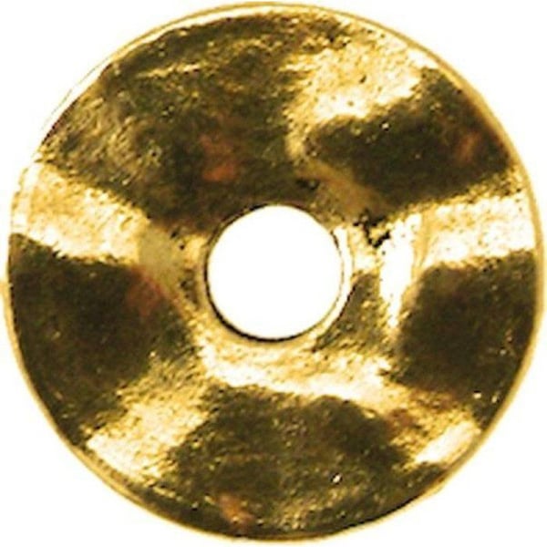 MégaCréa - Ring donut metall 18 mm Guld (set om 10)