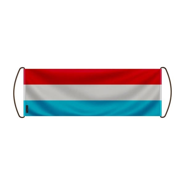 Rullbanner – Luxemburgs flagga – 24 x 70 cm – Polyester – Handflagga – Pixelforma