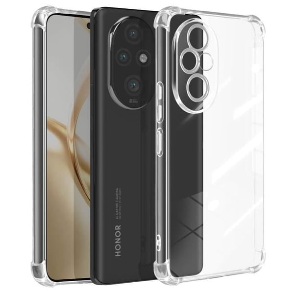 Stötsäker skal - Honor 200 Pro - Transparent - Förstärkta hörn - Silikongel
