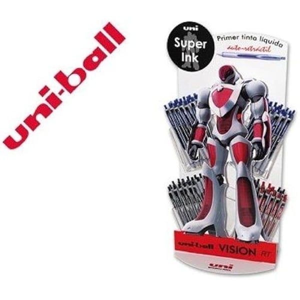 Färgpennor - UNI-BALL - RT 0,8 mm - Återvinningsbar - Flytande bläck - Förpackning med 72 enheter