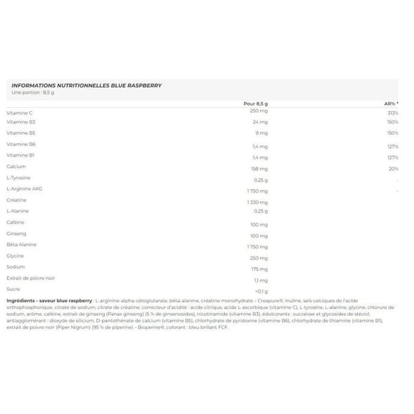 PreWorkout - Nutrend - N1 Pre workout (510g) - Smak Blå Hallon