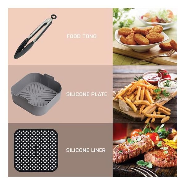 Tillbehör för fritös - ROHNSON - AFK04 - 7 delar - 20,5 × 20,5 cm - 5-8 l