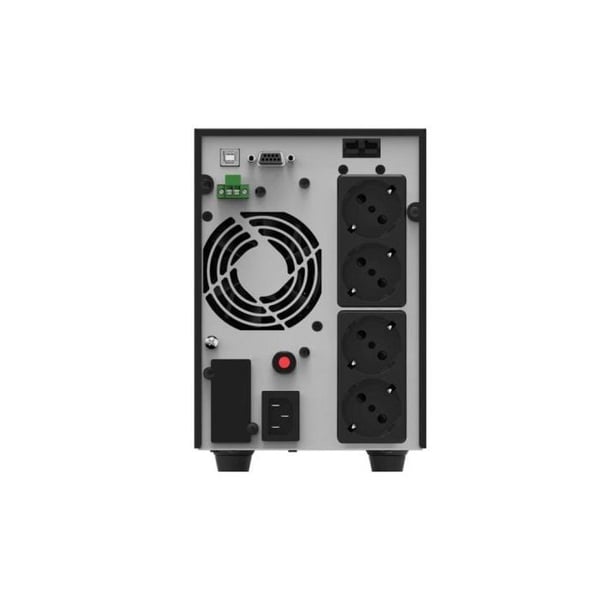 UPS - PHASAK - Serie Pro 2000VA - 1600W - Dubbelkonvertering - Programmerbar - Svart
