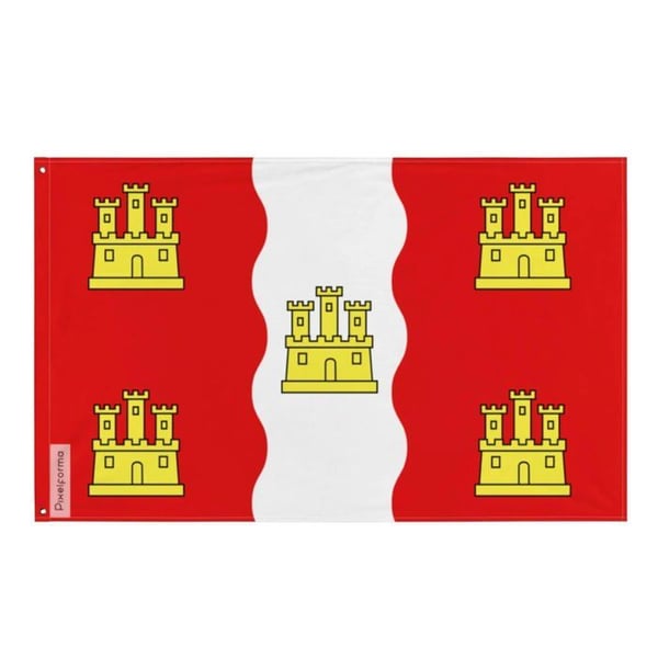 Flagga Wien – 192 x 288 cm – Resistenta Polyester – 2 Metallöglor – Inomhus / Utomhus – Pixelforma