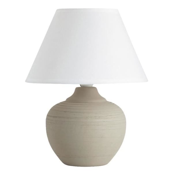 Bordslampa - RABALUX - Molly - Färg beige och vit - Keramik - E14 40W