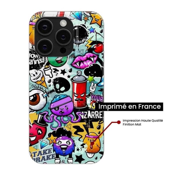Tryckt silikonfodral kompatibelt Xiaomi Redmi Note 13 Pro Plus 5G Graffiti 2