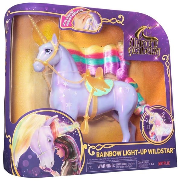 Unicorn Academy Unicorn Wildstar Rainbow LightUp 28Cm