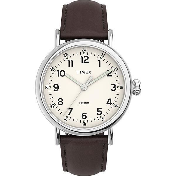 Ur - TIMEX - TW2V27800 - Brun Læder - Vandtæthed 5 ATM - Analog Skærm