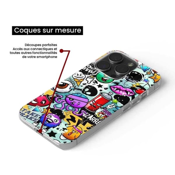 Tryckt silikonfodral kompatibelt Xiaomi Redmi Note 13 Pro Plus 5G Graffiti 2