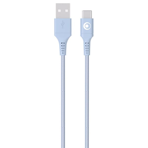 USB-A till USB-C-kabel - BigBen - 1.2m - FastCharge 15W - 3A - Polyesterflätad Blå