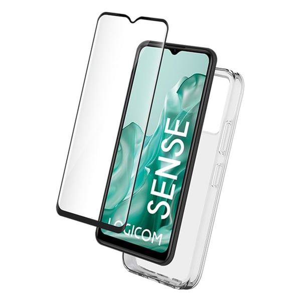 Skyddspaket - BigBen - Logicom SENSE - Flexibel skal - 9H skärmskydd - Transparent