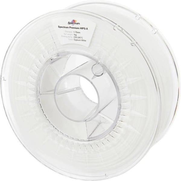 Spectrum Filaments 80075 HIPS-X GYPSUM WHITE Filament HIPS, Støttematerialet modstår stød, mat, let at slibe 1. Spectrum Filaments 80075 HIPS-X GYPSUM WHITE Filament HIPS, Støttematerialet modstår stød, mat, let at slibe 1.