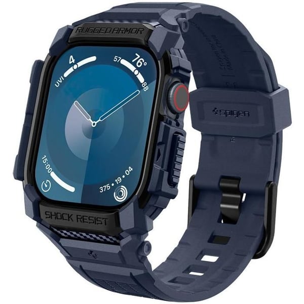 Beskyttelseshus - SPIGEN - Apple Watch 10 - 42mm - TPU - Marineblå