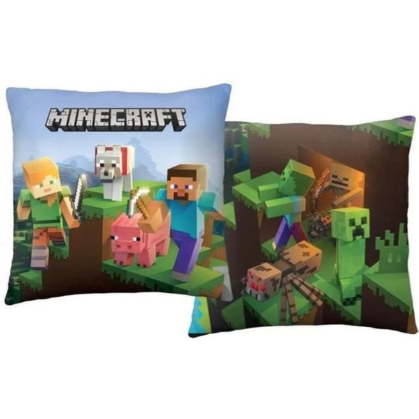 Kudde - Minecraft - 40x40 cm - Flerfärgad - Dekorativ - Inredning