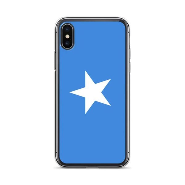 Mobilskal – Somalia Flagga – Kompatibel med iPhone XS Max – Mjukt Skydd – Slitstarkt och Stöttåligt - Silikon - Pixelforma