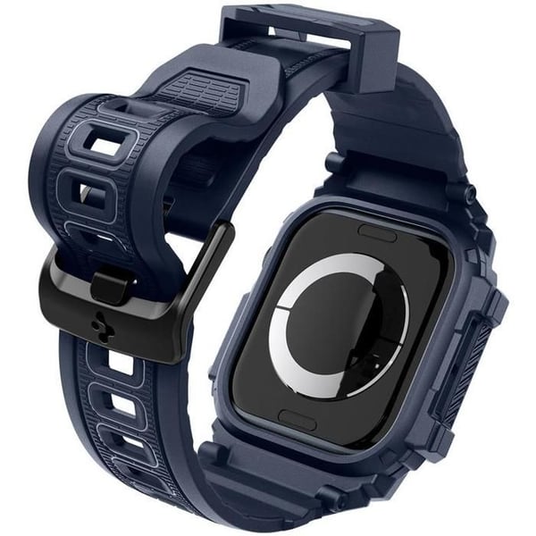 Beskyttelseshus - SPIGEN - Apple Watch 10 - 42mm - TPU - Marineblå