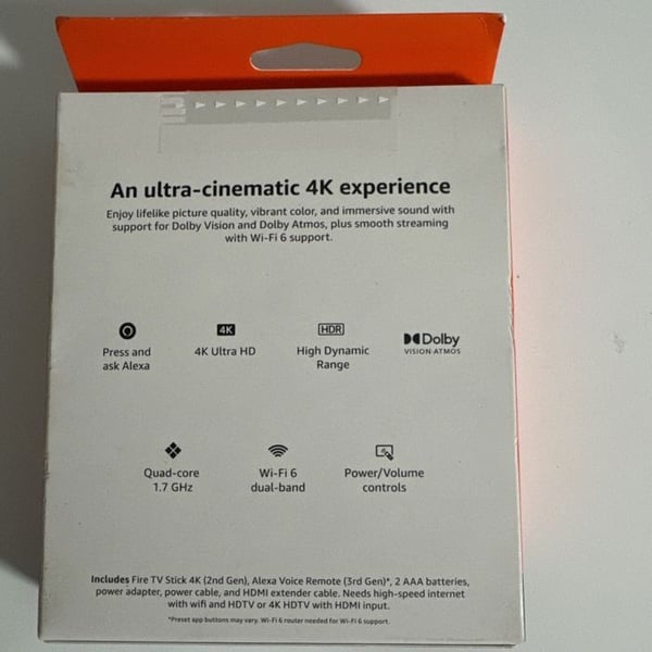Multimediaafspiller - Amazon - Fire TV Stick 4K Max - 4K HDR - Wi-Fi 6E - 16 GB