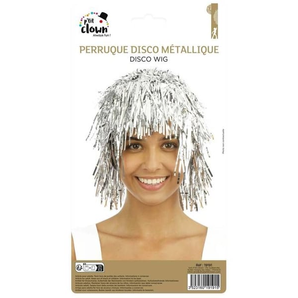 Discoboll Perruque Argent