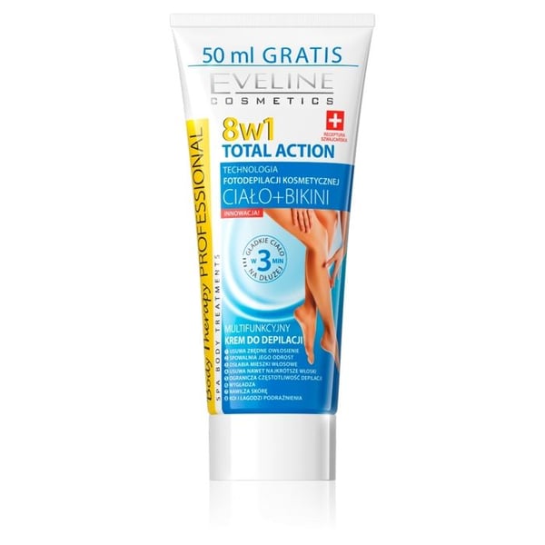 Multifunktionell hårborttagningskräm - Eveline Cosmetics 8w1 - 200ml - Mjukhet - Återfuktning