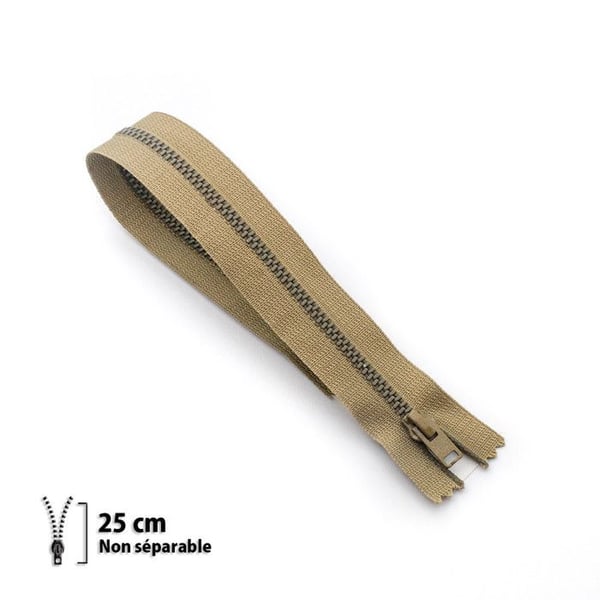 Dragkedja - ECLAIR PRYM - Z12 - Icke separerbar - 25 cm - Ljusbeige