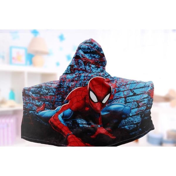 Spiderman-rutig flanellponcho