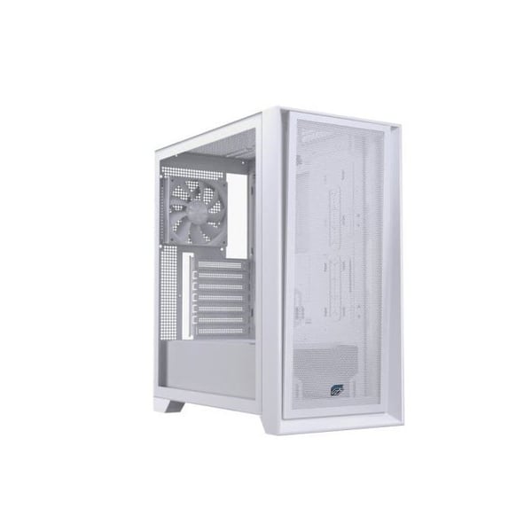 Spelchassi Einarex Pulse P600 Core Vit med utbytbar panel och härdat glas