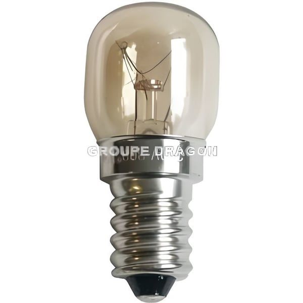 Ugnslampa - DE DIETRICH - 15W-230V-300°C - Sockel E14 - Längd 4.8 cm - 1000h livslängd