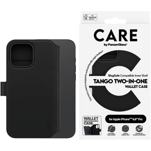 Portföljfodral 2 i 1 PanzerGlass Care Tango för Apple iPhone 16 Pro Max 6,9 2024