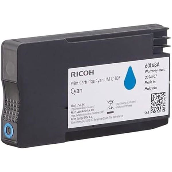 Bläckpatron - RICOH - IJM C180F - Cyan - Kapacitet 1600 sidor - Paket om 1