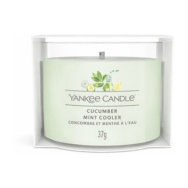 DOFTANDE VOTIVLJUS I GLAS CUCUMBER MINT COOLER YANKEE CANDLE