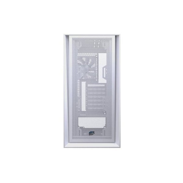 Spelchassi Einarex Pulse P600 Core Vit med utbytbar panel och härdat glas