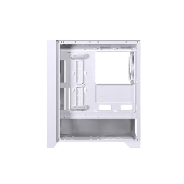 Spelchassi Einarex Pulse P600 Core Vit med utbytbar panel och härdat glas