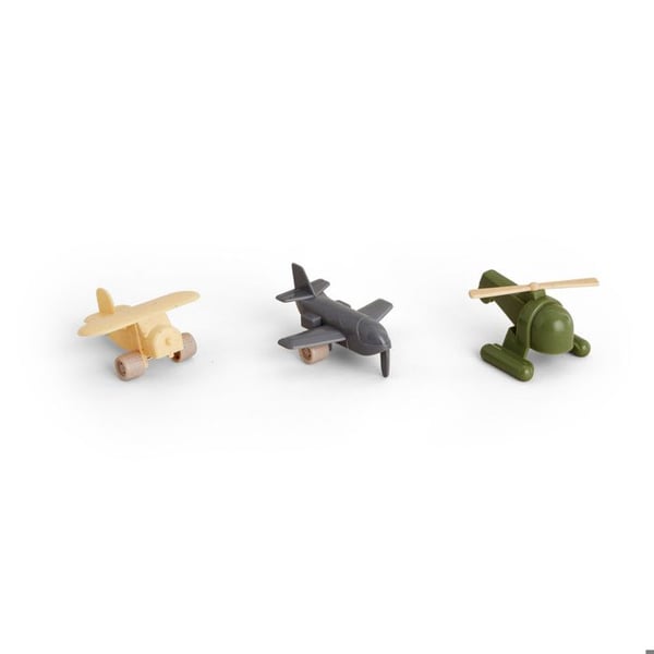 Leksaker - Viking Toys - 3 flygplan i bioplast - 7 cm - Ekoansvariga - Blandat