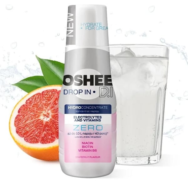 Isotonisk dryck - Oshee - Drop In Zero Grapefrukt - Elektrolyter och vitaminer utan socker