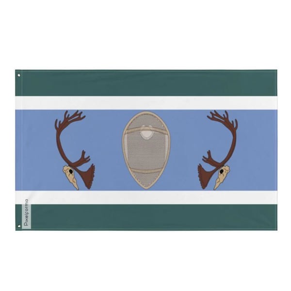 Flagga för det inuite folket i Québec och Labrador – 90 x 150 cm – Polyester – Metallöglor – Hållbar