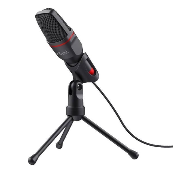 Mikrofon USB - TRUST - GXT 212 Mico - Justerbart stativ - Anti-pop filter - Ljud av hög precision