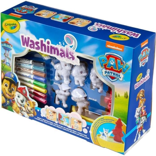 Washimals - Mina att färglägga - CRAYOLA - 5 djur Pat'Patrouille - Från 3 år
