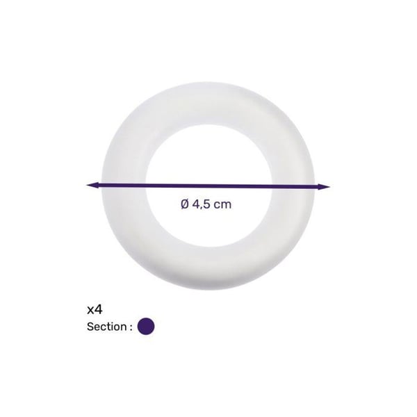 Polystyrenringar 4,5 cm 4 stycken