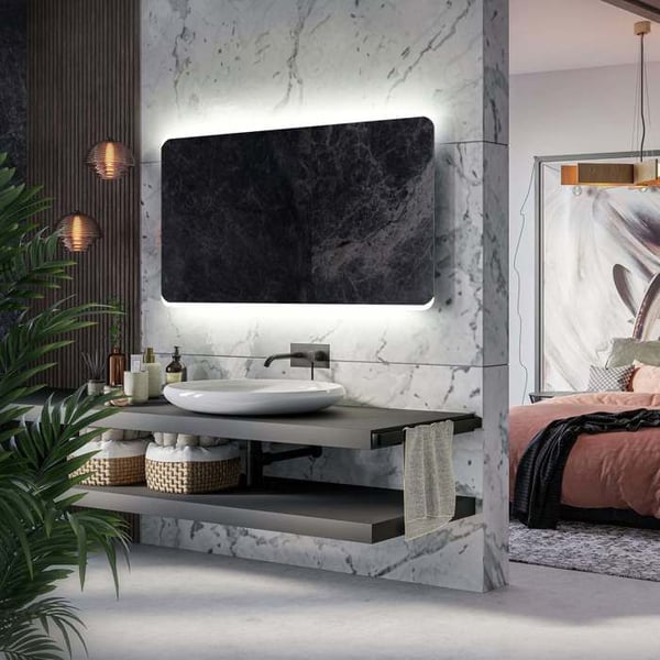 Alasta, LED Spegel med Touch Switch, Modena 100x60 cm